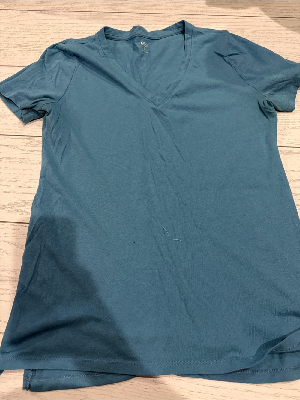 a.n.a Teal V-Neck Short Sleeve Tee
